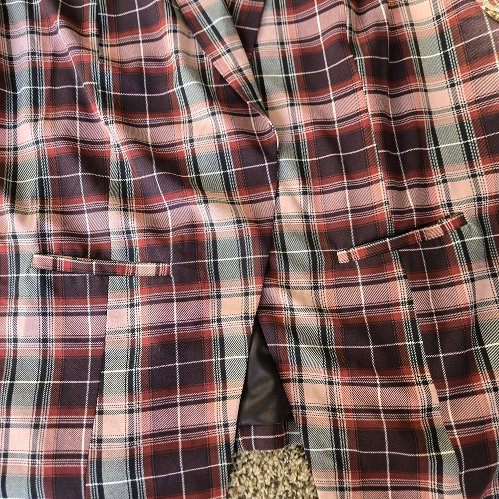 Torrid Plaid Blazer in Pink and Black - Picture 7 of 15